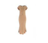 Guess, ,Dresses ,Donna ,Beige ,XS Abito midi in misto viscosa