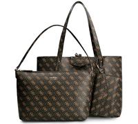 GUESS Eco Brenton 4g Logo Secchio Borsa Grande IN Marrone