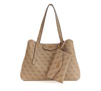 GUESS Eco Brenton Donna 4G Logo Borsa a Spalla IN Carbone O Lattee