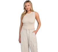 GUESS Eco Claire Smock - Canotta da donna senza maniche, Visone Chiaro, XS