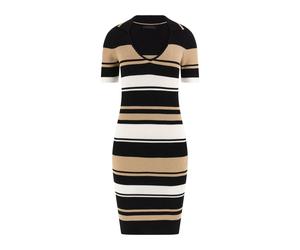 GUESS Eco Evie Striped Polo Dr Black White Gold Str Taglia: XL | Abiti Mini Outlet | Donna | Nero