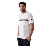 GUESS Maglietta Eco Jamey Quatro G T-Shirt, 4g AOP Bianco Puro, L Uomo