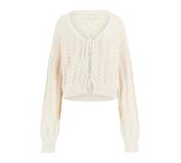 Guess Eco Long Sleeve Ruth Cardigan Sweater Maglione, Bianco Panna, S Donna