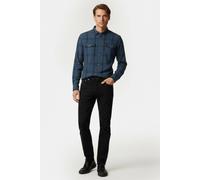 GUESS Eco Ls Sunset Shirt Navy Faded Check Taglia: S | Camicie Casual Outlet | Uomo | Giallo