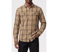 GUESS Eco Ls Sunset Shirt Sand Faded Check Taglia: XL | Camicie Casual Outlet | Uomo | Giallo