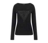 GUESS Eco Ls Triangle Logo Eli Jet Black A996 Taglia: S | Maglie a manica lunga Outlet | Donna | Nero