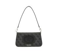 GUESS Eco Mietta Flap Shoulder Bag Coal Logo/Black