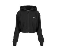 Guess Eco Muriel Hoodie Zip Sweatshirt Felpa con cappuccio Donna, Nero corteccia, M