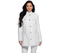 GUESS Eco Noelie Tweed Jacket Giacca, Bianco Crema, Multicolore, L Donna
