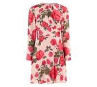 GUESS Eco Rachele Ls Gathered Blurred Roses Print Taglia: XS | Abiti Mini Outlet | Donna | Rosa