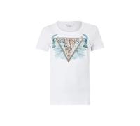 GUESS Eco Short Sleeve Flower Triangle Tee Bianco S