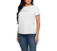 Guess Eco Short Sleeve Script Lace Logo Easy Tee T-Shirt Donna (Pacco da 1)