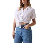 GUESS Eco Short Sleeve Sharon Eyelets Shirt Bianco S