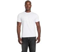 GUESS Eco Short Sleeve Shimmer Quattro G Tee Bianco M
