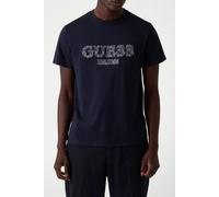GUESS Eco Ss Cn Embro Te Smart Blue Taglia: S | T-shirt stampate Outlet | Uomo | Blu