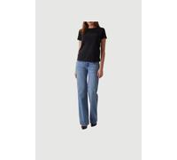 GUESS Eco Ss Script Lace Logo Jet Black A996 Taglia: S | Maglie Sportivi Outlet | Donna | Nero