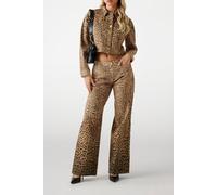 GUESS Edda Denim Print Rel Charming Leopard Deg Taglia: W26L34 | Pantaloni Outlet | Donna | Blu