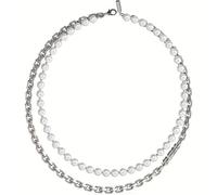 Guess Edgy Styles Double Men´s Pearl Collana JUMN04062JWSTWIT-U