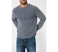 GUESS Ellery Cn Stitched L Grey Shadow Blue Taglia: L | Maglioni Outlet | Uomo | Grigio