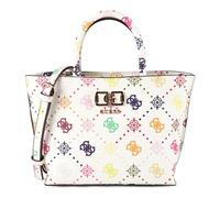 Guess borsa a tracolla Emelie Logo Mini Tote Multi Logo bianco
