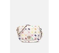 GUESS borsa a tracolla Emelie Logo Flap Shoulder Bag Multi Logo bianco