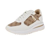 GUESS EnergySneaker Donna, Logo Bianco Marrone Medio 141, 6.5 UK