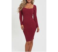 GUESS Es Ls Sweethrt Margo Beet Juice Red Taglia: M | Abiti Midi Outlet | Donna | Rosso