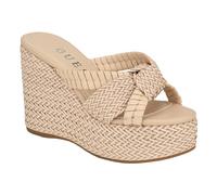 GUESS Eveh, Sandali con Zeppa Donna, Beige 110, 36 EU