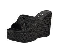 GUESS Eveh, Sandali con Zeppa Donna, Nero 001, 38 EU