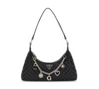 GUESS Everlee Top Zip Shoulder Bag, Borsa a Tracolla Donna, Nero, Taglia Unica