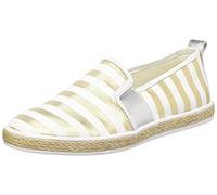 Guess Fabric Active Scarpe Low-Top, Donna, Multicolore (oro/bianco), 35