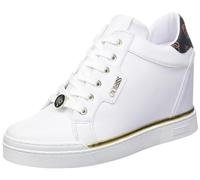 GUESS Faster, Scarpe da Ginnastica Donna, Giardino Bianco opulento, 37 EU