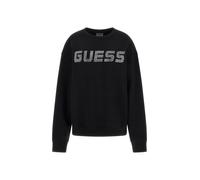 Guess Felpa Donna Girocollo Scuba Cecilia Sweatshirt, Nero (IT, Testo, M, Regular, Regular, Nero)