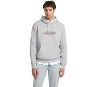 Guess, felpa con cappuccio da uomo GJ American Tradition, Grigio mélange, M