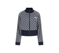 GUESS Felpa da donna Sarah 4g Logo Full Zip, 4 g Rhombus Ocean Jacquard, Large