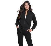 GUESS Felpa Donna Stacie Full Zip, Nero corvino, Large