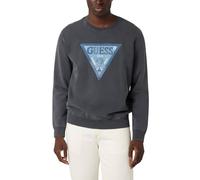 Guess Felpa Eco Triangolo Patch Uomo, Grigio Ombra Blu, Small