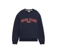 Guess Felpa Girocollo Logo Uomo Ragazzo Blu