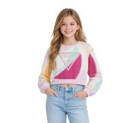 GUESS Felpa Primaverile e Girocollo Ragazza 12 Anni - 152 cm Multicolore con Logo Glitter