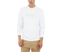 GUESS Felpa Uomo Eco Beau, Bianco puro., Medium