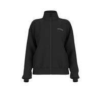 GUESS Eco Octavia - Felpa da donna a collo alto e zip intera, Nero corvino, X-Large