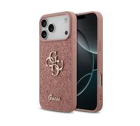 GUESS Fixed Glitter Big 4G COVER per Apple iPhone 17 Pro, Rosa