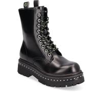 GUESS, FL7JYALEA10, Stivali Alti Anfibio Moda Fashion Boot (BLACK PATENT, 37, Sistema Taglie Calzature EU, Adulto, Numero, Media, 37)