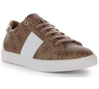 Guess Fl7Tdofal12 Toda In Pelle Lace Up Trainer In Lattee Donna EU 36-42