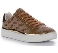 Guess Fl8Bnyfab12 Bonny 4G Peony Logo Flat Donna Trainer Moka Taglia 3 - 8