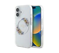 CG MOBILE Guess GUHMP16MHFWFCT - Custodia rigida per iPhone 16 Plus 6,7", colore: Trasparente