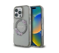 GUESS floreale COVER per Apple iPhone 16 Pro Max GUHMP16XHFWFCK, Trasparente