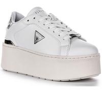 GUESS Flpwlllel12 Willen 4G Peonia Logo Hi Plateau Bianco Argento Donna UK 3 - 8