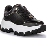 Guess Fltberele12 Berrett Embossed 4G Logo Donna Trainer Nero Oro EU 36-42