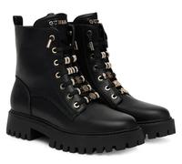 GUESS FLTFNA ELE10 FIONAA ANFIBI STIVALETTI STIVALI DONNA LACCI STRINGHE BLACK